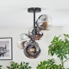 Ripoll Plafondlamp, Kogellampje Chroom, Duidelijk, Rookkleurig, 4-lichts