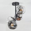 Ripoll Plafondlamp, Kogellampje Chroom, Duidelijk, Rookkleurig, 4-lichts