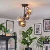 Ripoll Plafondlamp, Kogellampje Duidelijk, Rookkleurig, 4-lichts