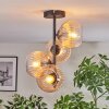 Koyoto Plafondlamp, Kogellampje 32 cm Amber, Duidelijk, 4-lichts