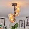 Koyoto Plafondlamp, Kogellampje 32 cm Amber, Duidelijk, 4-lichts