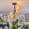 Koyoto Plafondlamp, Kogellampje 32 cm Amber, Duidelijk, 4-lichts