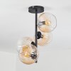 Koyoto Plafondlamp, Kogellampje 32 cm Amber, Duidelijk, 4-lichts