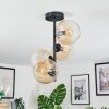 Koyoto Plafondlamp, Kogellampje 32 cm Amber, Duidelijk, 4-lichts