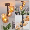 Ripoll Plafondlamp, Kogellampje Amber, 4-lichts