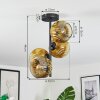 Ripoll Plafondlamp, Kogellampje Goud, Duidelijk, 4-lichts