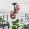 Ripoll Plafondlamp, Kogellampje Duidelijk, Koperkleurig, 4-lichts