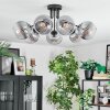Koyoto Plafondlamp, Kogellampje 82 cm Duidelijk, Rookkleurig, 7-lichts