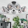 Koyoto Plafondlamp, Kogellampje 82 cm Duidelijk, Rookkleurig, 7-lichts