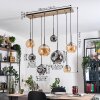 Ripoll Hanglamp, Kogellampje, Hanglamp Natuurlijke kleuren, Zwart, 8-lichts