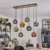Ripoll Hanglamp, Kogellampje, Hanglamp Natuurlijke kleuren, Zwart, 8-lichts