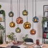 Ripoll Hanglamp, Kogellampje, Hanglamp Natuurlijke kleuren, Zwart, 8-lichts