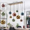 Ripoll Hanglamp, Kogellampje, Hanglamp Natuurlijke kleuren, Zwart, 8-lichts