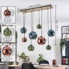 Ripoll Hanglamp, Kogellampje, Hanglamp Natuurlijke kleuren, Zwart, 8-lichts