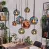Ripoll Hanglamp, Kogellampje, Hanglamp Natuurlijke kleuren, Zwart, 8-lichts