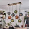 Ripoll Hanglamp, Kogellampje, Hanglamp Natuurlijke kleuren, Zwart, 8-lichts