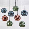 Ripoll Hanglamp, Kogellampje, Hanglamp Natuurlijke kleuren, Zwart, 8-lichts