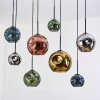 Ripoll Hanglamp, Kogellampje, Hanglamp Natuurlijke kleuren, Zwart, 8-lichts