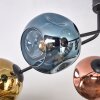 Ripoll Plafondlamp, Kogellampje Blauw, Goud, Koperkleurig, 6-lichts