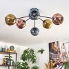 Ripoll Plafondlamp, Kogellampje Blauw, Goud, Koperkleurig, 6-lichts