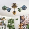 Ripoll Plafondlamp, Kogellampje Blauw, Goud, Groen, 6-lichts