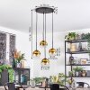 Koyoto Hanglamp, Kogellampje, Cluster hanglamp 35 cm Goud, Duidelijk, 4-lichts