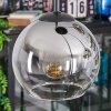 Koyoto Hanglamp, Kogellampje, Cluster hanglamp 35 cm Chroom, Duidelijk, Rookkleurig, 4-lichts