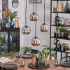 Koyoto Hanglamp, Kogellampje, Cluster hanglamp 35 cm Chroom, Rookkleurig, 4-lichts