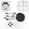 Koyoto Hanglamp, Kogellampje, Cluster hanglamp 35 cm Chroom, Rookkleurig, 4-lichts