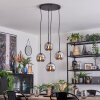 Koyoto Hanglamp, Kogellampje, Cluster hanglamp 35 cm Chroom, Rookkleurig, 4-lichts