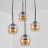 Koyoto Hanglamp, Kogellampje, Cluster hanglamp 35 cm Amber, 4-lichts