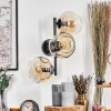 Ripoll Kogellampje, Wandlamp Amber, Duidelijk, 3-lichts
