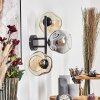 Ripoll Kogellampje, Wandlamp Amber, Duidelijk, Rookkleurig, 3-lichts