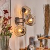 Ripoll Kogellampje, Wandlamp Amber, Duidelijk, Rookkleurig, 3-lichts