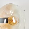 Ripoll Kogellampje, Wandlamp Amber, Duidelijk, Rookkleurig, 3-lichts