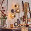 Ripoll Kogellampje, Wandlamp Amber, Duidelijk, Rookkleurig, 3-lichts