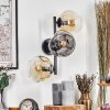 Ripoll Kogellampje, Wandlamp Amber, Duidelijk, Rookkleurig, 3-lichts