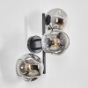 Ripoll Kogellampje, Wandlamp Chroom, Duidelijk, Rookkleurig, 3-lichts