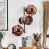 Ripoll Kogellampje, Wandlamp Koperkleurig, 3-lichts