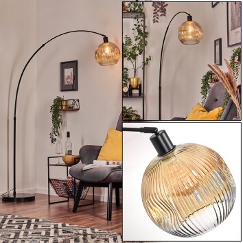 Ripoll Staande lamp, Booglampen Zwart, 1-licht
