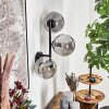 Gastor Kogellampje, Wandlamp Rookkleurig, 3-lichts