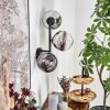 Gastor Kogellampje, Wandlamp Chroom, Duidelijk, Rookkleurig, 3-lichts
