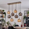 Ripoll Hanglamp, Kogellampje, Hanglamp Natuurlijke kleuren, Zwart, 8-lichts