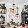 Gastor Hanglamp, Kogellampje, Hanglamp Amber, Duidelijk, 6-lichts
