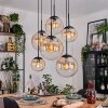 Gastor Hanglamp, Kogellampje, Hanglamp Amber, Duidelijk, 6-lichts
