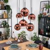 Gastor Hanglamp, Kogellampje, Hanglamp Duidelijk, Koperkleurig, 6-lichts