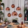 Gastor Hanglamp, Kogellampje, Hanglamp Duidelijk, Koperkleurig, 6-lichts