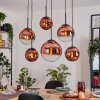 Gastor Hanglamp, Kogellampje, Hanglamp Duidelijk, Koperkleurig, 6-lichts