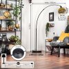 Koyoto Staande lamp, Booglampen Zwart, 1-licht