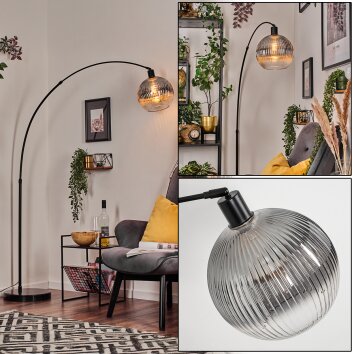 Koyoto Staande lamp, Booglampen Zwart, 1-licht